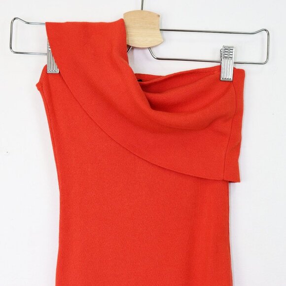NWT NBD Ianna Dress‎ One Shoulder Sleeveless Bodycon Mini Blood Orange X Small - Picture 8 of 8